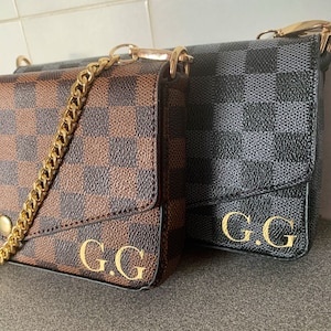 porté épaule à carreaux personnalisé | Pochette 2 en 1 | Accessoires à carreaux