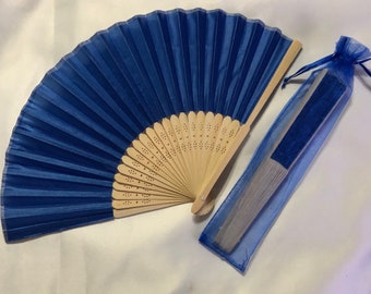 white silk fan wedding favors