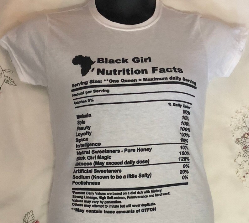 Download BLACK GIRL NUTRITIONAL Facts Ingredients Black Queen Funny ...