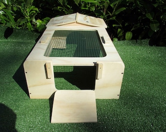 Terrarium for land tortoises, free-standing or with mesh, 80x40x20 cm