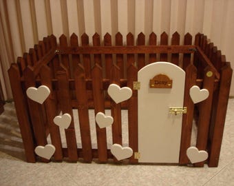 Dog Enclosure Pet Playpen pet cage cm 100x75x55h Wooden playpen