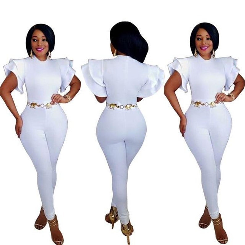 white evening wear jumpsuits