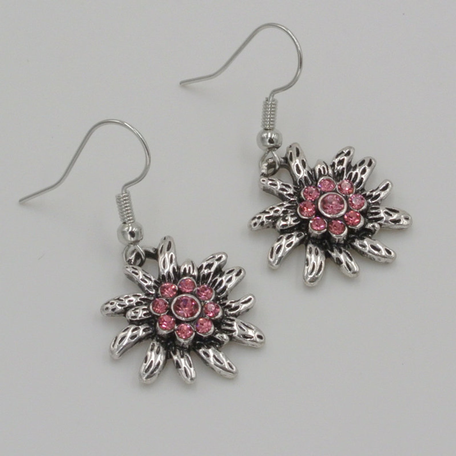 German Dirndl Bavarian Edelweiss Earrings for Oktoberfest