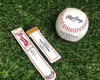 Handcrafted Atlanta Braves baseball watch band