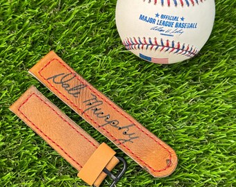 Handcrafted Dale Murphy baseball glove watch band