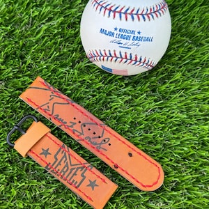 Handcrafted Barry Bonds baseball glove watch band