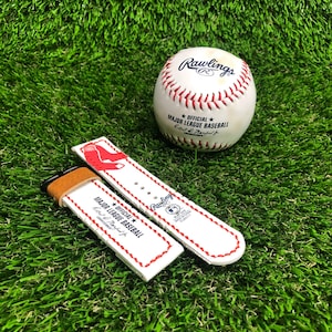 Handcrafted Boston Red Sox baseball watch/apple watch strap