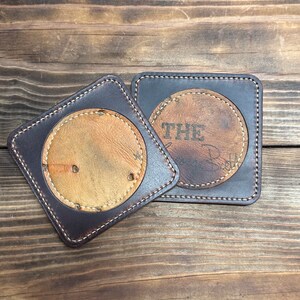 Handcrafted MVP George Brett baseball glove coaster set