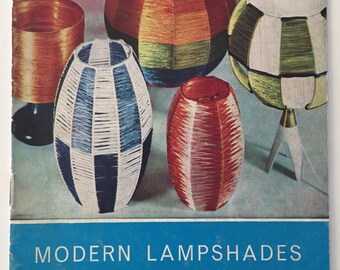 1960's Modern Lampshades Pattern Booklet - Great Patterns For Retro Raffia Lampshades - Free Postage In Australia