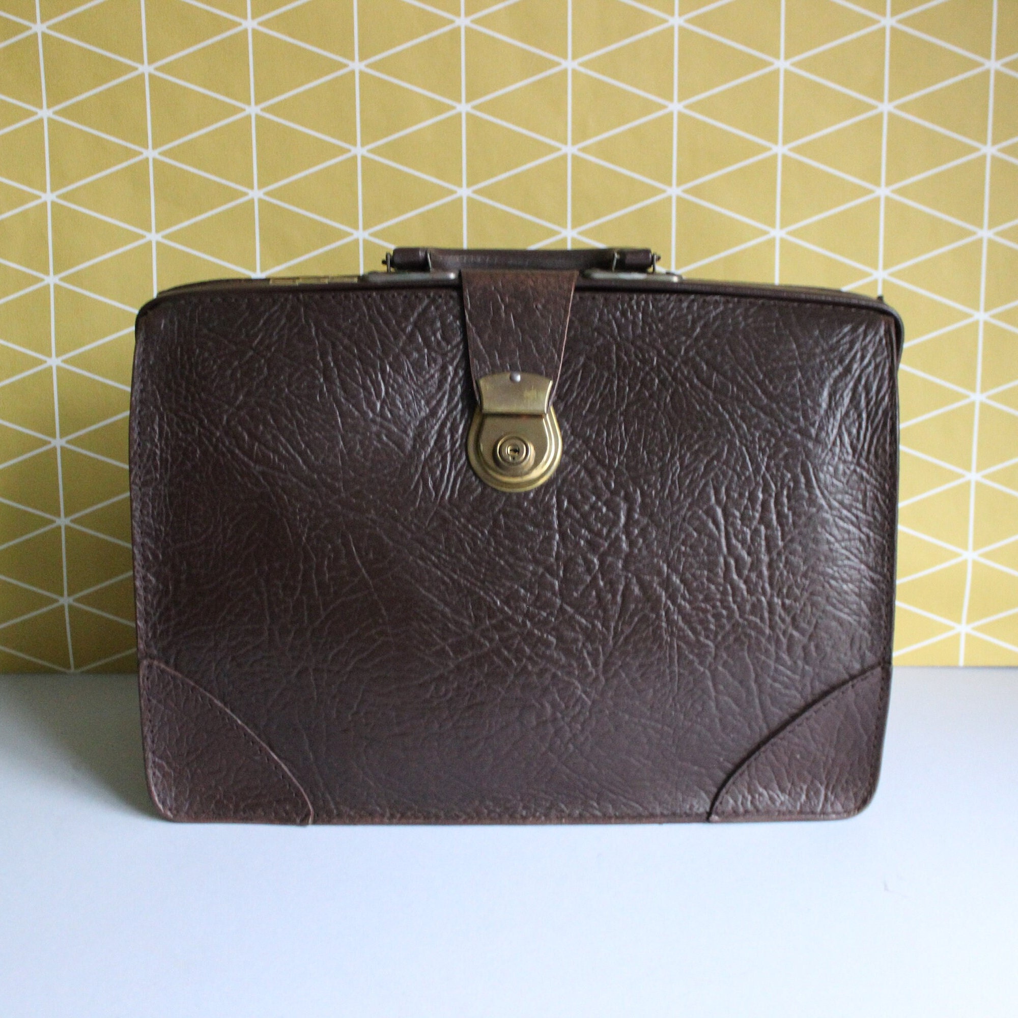 Vintage Cheney Leather Gladstone Doctor's Bag – Top Handle Briefcase ...