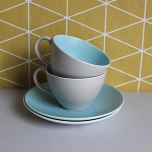 Pair of Vintage 40s 50s Wedgwood Celadon Soft Green Post War