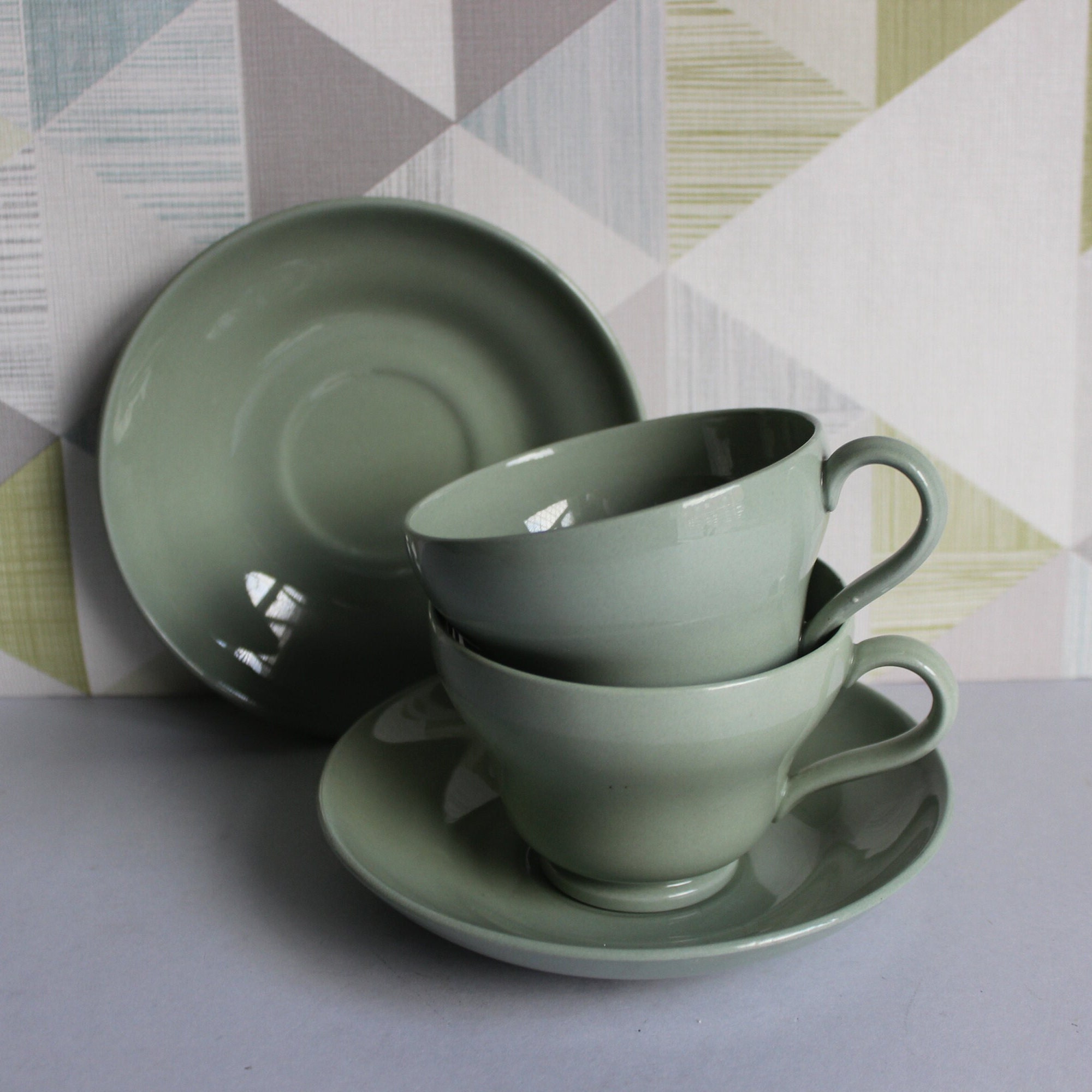 Wedgwood 3 Pcs 8.5 cm Tea Cup & Saucer Porcelain Peter