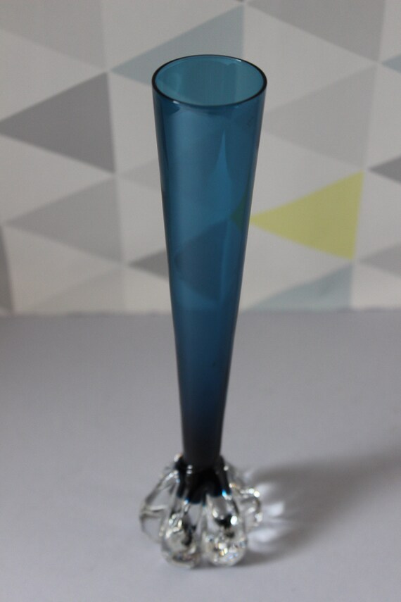 and Blue Vases Single Flower Vases Handmade Vases Set of 2 Swedish