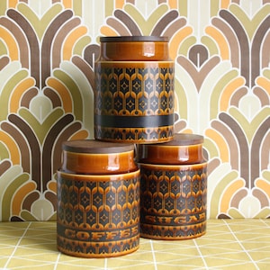 Vintage 1970s Hornsea Heirloom Storage Jar - John Clappison Retro Kitchen Caddy