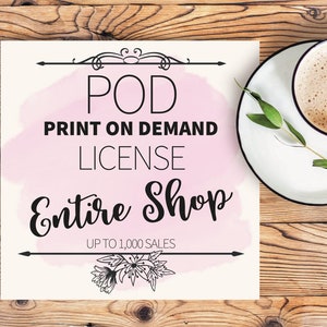 POD-Lizenz Entire Shop, Print-on-Demand-Lizenz für den gesamten Feya's Crafts Shop, erweiterte Print-on-Demand-Lizenz