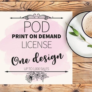POD-Lizenz One Design, Print on Demand-Lizenz für Feya's Crafts Designs, erweiterte Print on Demand-Lizenz