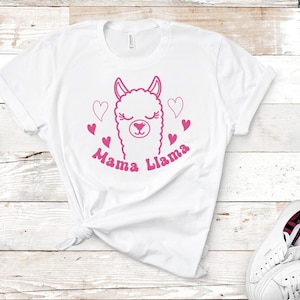 Mama Llama SVG Cut File, Mama Llama Shirt SVG, Cute Llama SVG, Funny Llama Svg, Cute Llama Face Svg, Funny Mom Svg, Llama Silhouette Svg