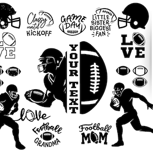 Fußball SVG-Bundle Cricut, Fußballhelm SVG, Fußball Mama SVG, Fußball Name SVG, Fußballspieler SVG-Dateien, Cricut