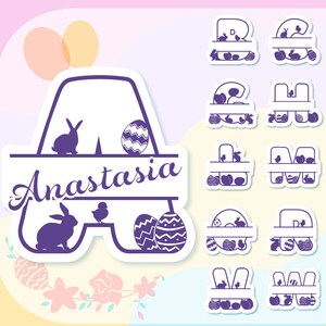 Ostern Split Monogramm SVG, Ostern Split Alphabet SVG, Ostern Monogramm SVG Cricut, Ostern Alphabet SVG, Monogramm Alphabet dafür