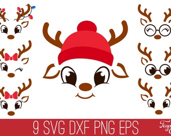 Download Reindeer Face Etsy