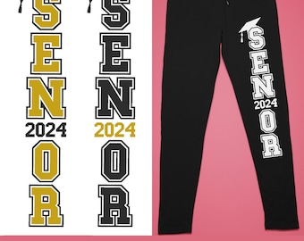 Senior 2024 Vertical SVG Cricut, 2024 Graduation SVG, Class of 2024 SVG, Senior 2024 Sweatpants Joggers Svg, Senior 2024 Png Clipart
