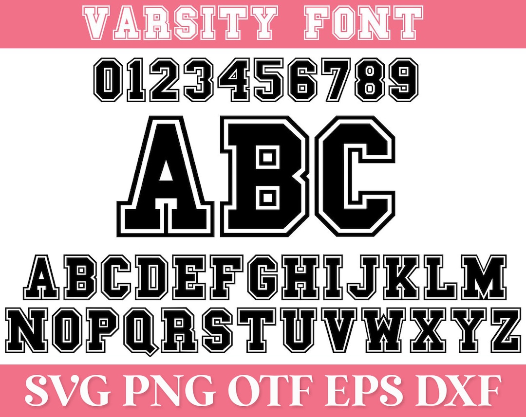 Varsity Font SVG, Jersey Font Svg, Sports SVG Alphabet, Varsity Letters ...
