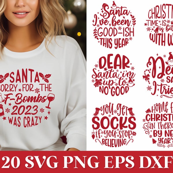 Funny Round Christmas SVG, Funny Christmas Shirt SVG, Round Christmas Ornaments SVG, Funny Christmas Svg, Wine Christmas Svg, Dear Santa Svg