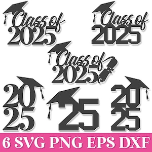Klasse von 2025 SVG, Kuchendeckel, 2025 Abschlussfeier, Cake Topper SVG, Senior 2025 SVG, Abschlussfeier, Abschlussdekoration, Abschlussdekoration