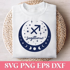 Segno zodiacale Sagittario SVG, Design del bicchiere zodiacale SVG, Segno zodiacale Sagittario SVG, Pacchetto zodiacale SVG, Costellazione SVG, Oroscopo SVG