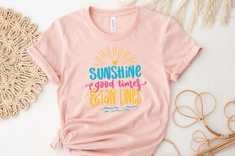 Sunshine good times and tan lines SVG, Summer SVG PNG, Beach Life Svg, Beach Quote Svg, Summer Quote Svg, Summer Shirt Svg, Beach Hair Svg image 3