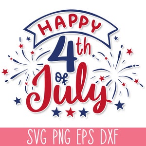 Joyeux 4 juillet SVG PNG coupe fichier, 4 juillet Svg, pack Svg fête de l'indépendance, USA Svg Cricut, 4 juillet chemise Svg, sublimation Png