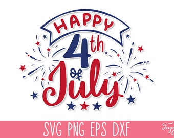 Happy 4th of July SVG PNG Cut File, Fourth of July Svg, Independence Day Svg Pack, USA Svg Cricut, 4th of July Shirt Svg, Sublimation Png