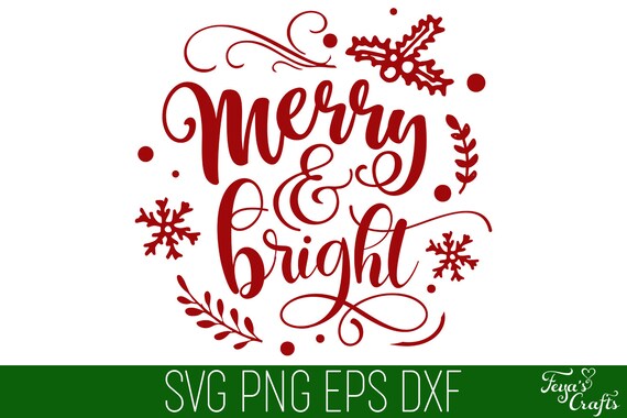Download Merry And Bright Svg Christmas Svg Merry Bright Svg Etsy