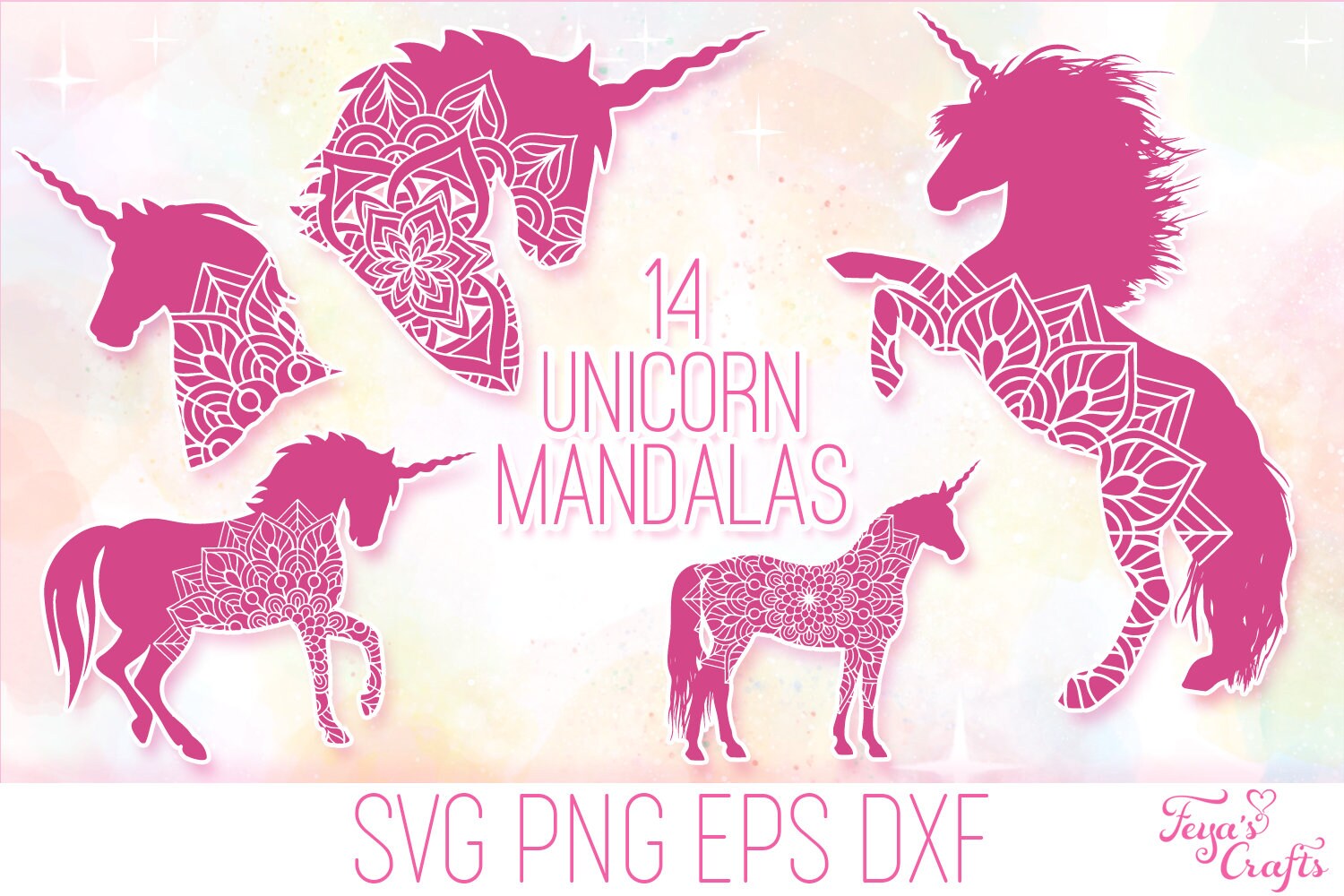 Download Unicorn Mandala Svg Unicorn Svg Unicorn Mandala Cricut Etsy