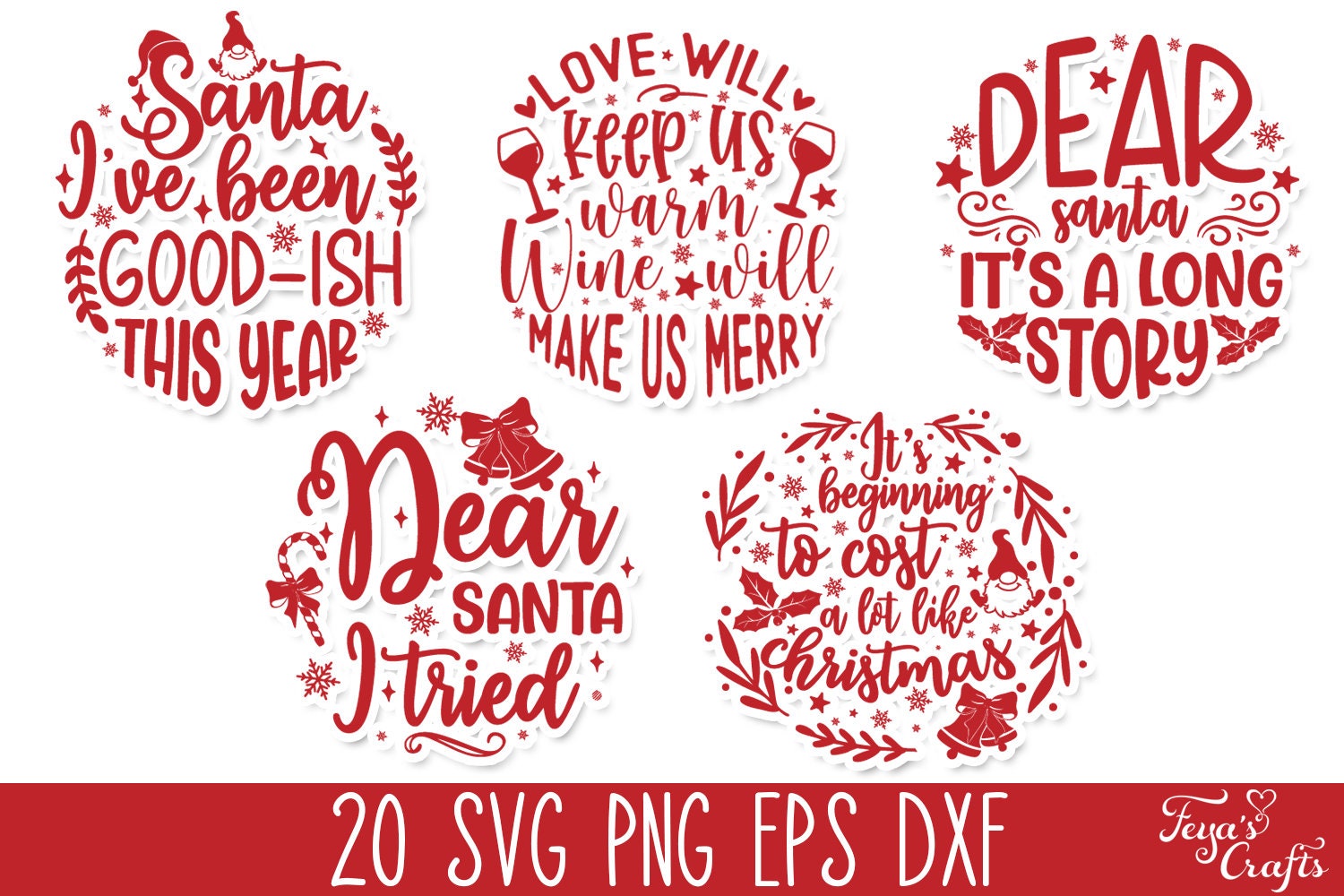 Funny Round Christmas SVG Quotes Funny Christmas SVG Cricut - Etsy