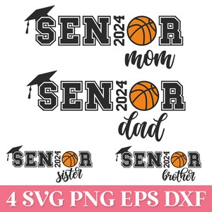 Basketbal senior familie 2024 SVG, basketbal moeder SVG-shirt, senior moeder 2024 basketbal SVG, basketbal vader SVG, senior 2024 basketbal SVG