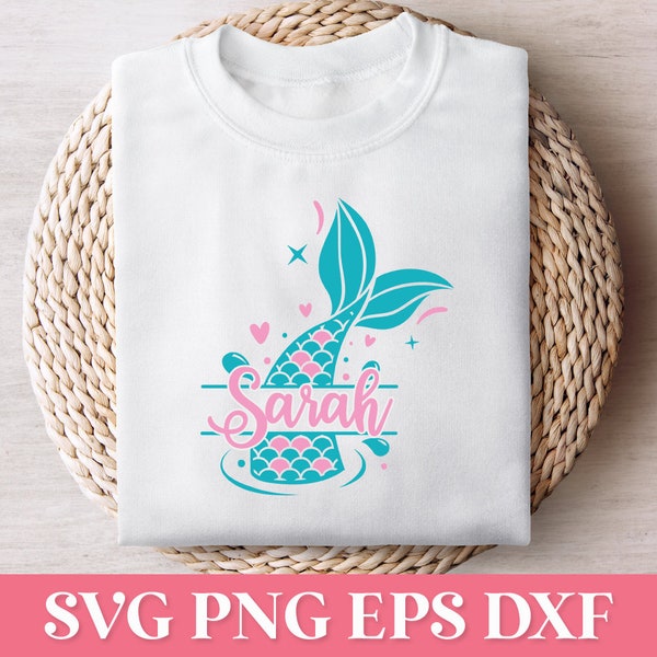 Mermaid Tail Split SVG, Mermaid Tail PNG, Mermaid Birthday SVG, Meerjungfrau Svg, Mermaid Party Svg, Mermaid Shirt Svg, Mermaid Cricut Svg