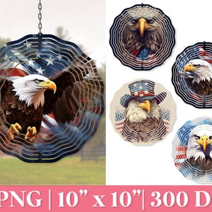 Sublimação Patriotic Wind Spinner Dos EUA, Sublimação American Eagle Wind Spinner, USA American Flag Spinner Png, 4 De Julho Wind Spinner Png
