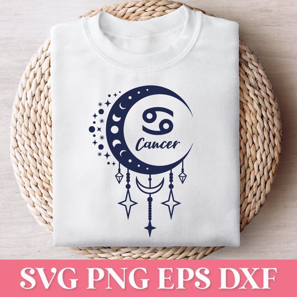 Cancer Zodiac Sign SVG, Zodiac Tumbler Design SVG, Cancer Astrology Sign SVG,  Zodiac Bundle Svg Png, Constellation Svg, Horoscope Svg