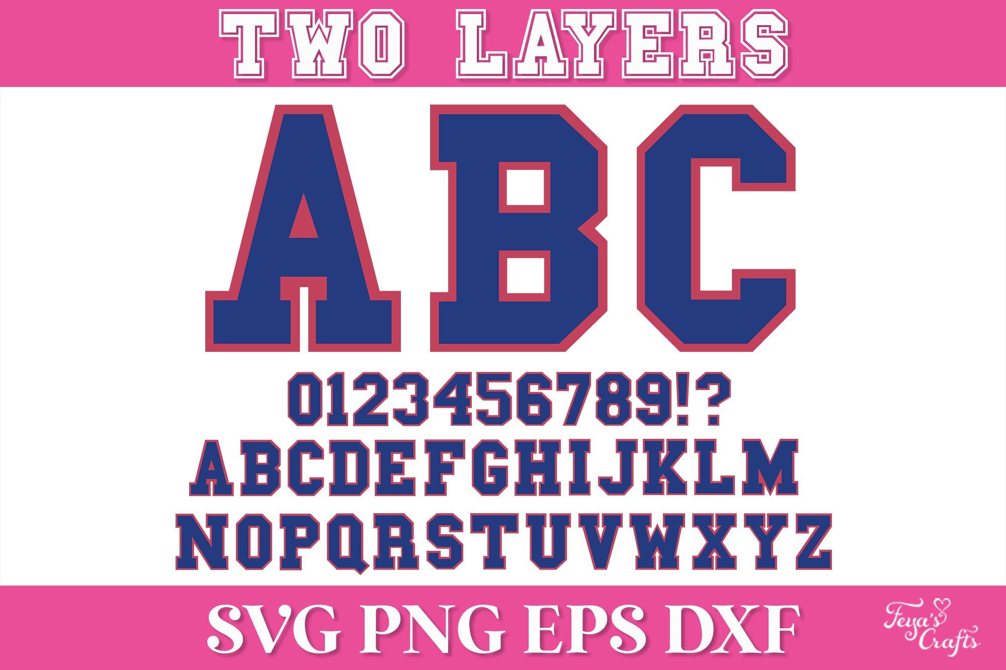 Varsity Font SVG, Layered Varsity SVG Alphabet, Jersey Font PNG, Sports ...