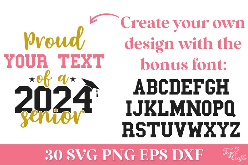 Proud Mom of a 2024 Senior SVG Png, Proud Senior Family SVG, Proud ...
