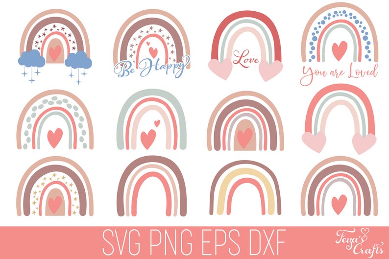 Download Rainbow SVG Boho Rainbow SVG Baby Rainbow Cricut Rainbow ...