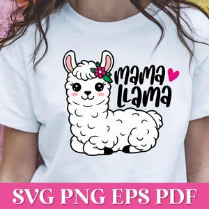 Mama Llama SVG Cut File, Funny Llama SVG Cricut, Alpaca Svg, Cute Llama Face Svg, Funny Sarcastic Mom Svg, Llama Quote Svg Cricut