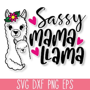 Fichier de coupe impertinent Mama Lama SVG, maman Lama chemise SVG, Svg drôle de Lama, Svg mignon visage de Lama, Svg drôle de maman, alpaga Svg, Svg de Lama professeur