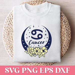 Kanker bloemen sterrenbeeld SVG, dierenriem Tumbler Design SVG, kanker astrologie teken SVG, dierenriem bundel Svg, sterrenbeeld Svg, horoscoop Svg