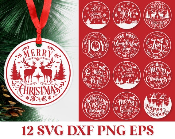 Round christmas ornaments deals