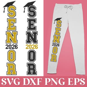 Senior 2026 Vertical SVG Cricut, 2026 Graduation SVG, Class of 2026 SVG, Senior Pants 2026 Svg, Senior 2026 Png Clipart, Last First Day Svg