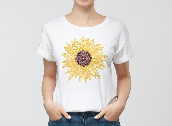 Sunflower Mandala SVG, Zentangle Sunflower SVG, Sunflower