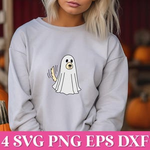 Halloween Ghost Dog SVG, Cute Ghost Dog SVG, Spooky Season SVG ...