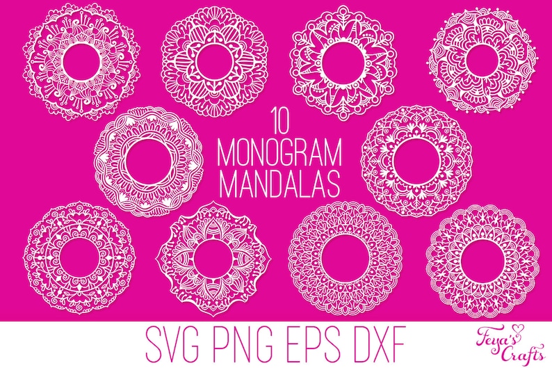 Download Mandala Monogram SVG Mandala SVG Bundle Half Mandala SVG ...